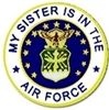 VIEW Sister In Air Force Lapel Pin