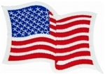 VIEW Wavy US Flag White Border Patch