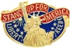 VIEW Stand Up For America Lapel Pin