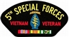 VIEW 5th Special Forces Airborne Vietnam Veteran Patch