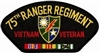 VIEW 75th Ranger Regiment Vietnam VeteranPatch