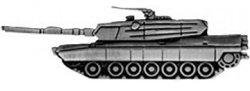 VIEW M1 Abrams Tank lapel pin.