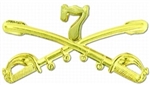 VIEW 7th Cavalry Regiment Crossed Sabres Lapel Pin