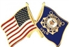 VIEW US/USCG Flags Lapel Pin