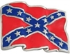 VIEW Wavy Confederate Flag Belt Buckle