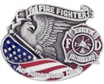 VIEW Fire Fighter American Hero Belt Buckle