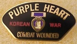 VIEW Korean War Purple Heart Combat Wounded Lapel Pin