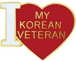 VIEW I Love My Korean Veteran Pin