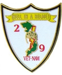 VIEW 1st Battalion, 9th Marines Hell In A Helmet Pin