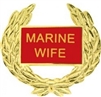 VIEW USMC Wife Lapel Pin With Wreath