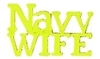 VIEW Navy WIFE Script Lapel Pin