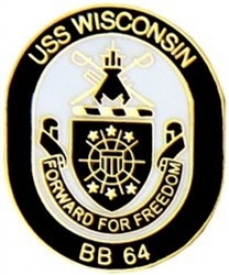 VIEW USS Wisconsin (BB-64) Lapel Pin