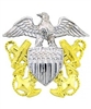 VIEW US Navy Garrison Cap Badge