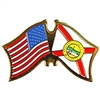 VIEW Florida/American Flag Lapel Pin