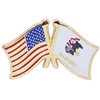 VIEW Illinois/American Flags Lapel Pin