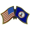 VIEW Virginia/American Flags Lapel Pin