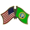VIEW Washington/American Flags Lapel Pin