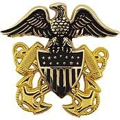 VIEW US Navy Officer Cap Badge