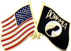 VIEW US/POW Flags Lapel Pin