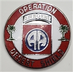 VIEW 82nd AB Div Desert Shield Lapel Pin