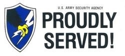VIEW Army Security Agency Bumper Decal