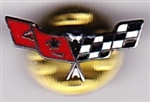 VIEW Corvette Racing Flags Lapel Pin