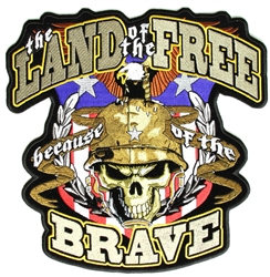 VIEW Land Of The Free Because Of The Brave Patch