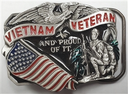 VIEW Vietnam Veteran and Proud Of It buckle