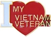 VIEW I Love My Vietnam Veteran Lapel Pin