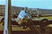 Photo of a Boeing B-17G Flying Fortress heavy bomber on the runway in World War 2.