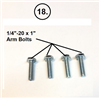 1/4"-20 x 1" Arm Bolts