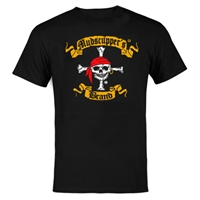 Black T-Shirt - Red Bandana Skull Logo Mudscupper's