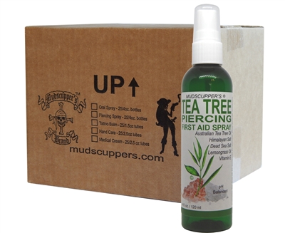 Tea Tree Piercing Aftercare Spray Wholesale 4 fl oz x 25