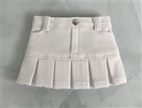 Li'l Dreamer Outfit - Denim Skirt White