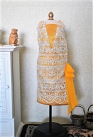 Outfit: Saffron Yellow And Lace Dress