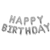 Happy Birthday Balloons Silver