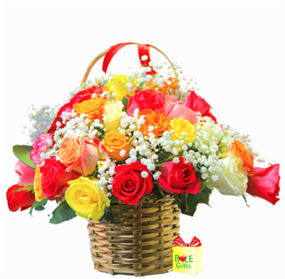 Medium Basket of Roses