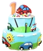 Double Cars Birthday Cake