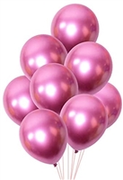 Pink Metallic Balloons 10 pcs