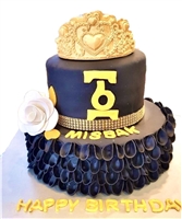 Gold Queen Birthday Cake