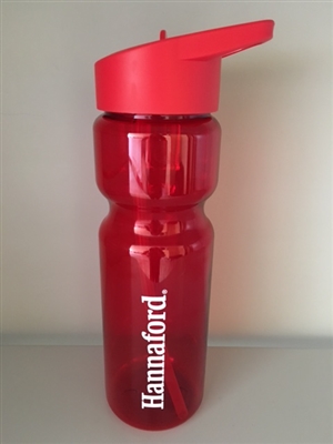 TRANSPARENT RED 28OZ. WATER BOTTLE - 50/CASE