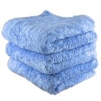 Fluffy Finish Blue Microfiber 16x16 (3-Pack) - MF_112_3