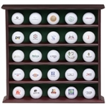 JEF World of Golf 25 Ball Rosewood Collector's Cabinet