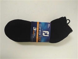 FJ Mens ComfortSof Sport Socks (3 Pack), Black