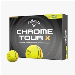 Callaway Chrome Tour X Golf Balls - Yellow Triple Track