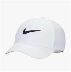 Nike Dri-Fit Club Structured Swoosh Adjustable Hat, White