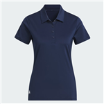 adidas Women's Ultimate365 Solid Short Sleeve Polo Shirt, Collegiate Navy