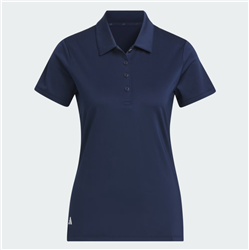 adidas Women's Ultimate365 Solid Short Sleeve Polo Shirt, Collegiate Navy