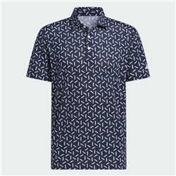 adidas Ultimate365 Mesh Print Polo Shirt, Collegiate Navy