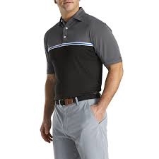 FootJoy Men's Jacquard Top Colour Block, Grey/Black